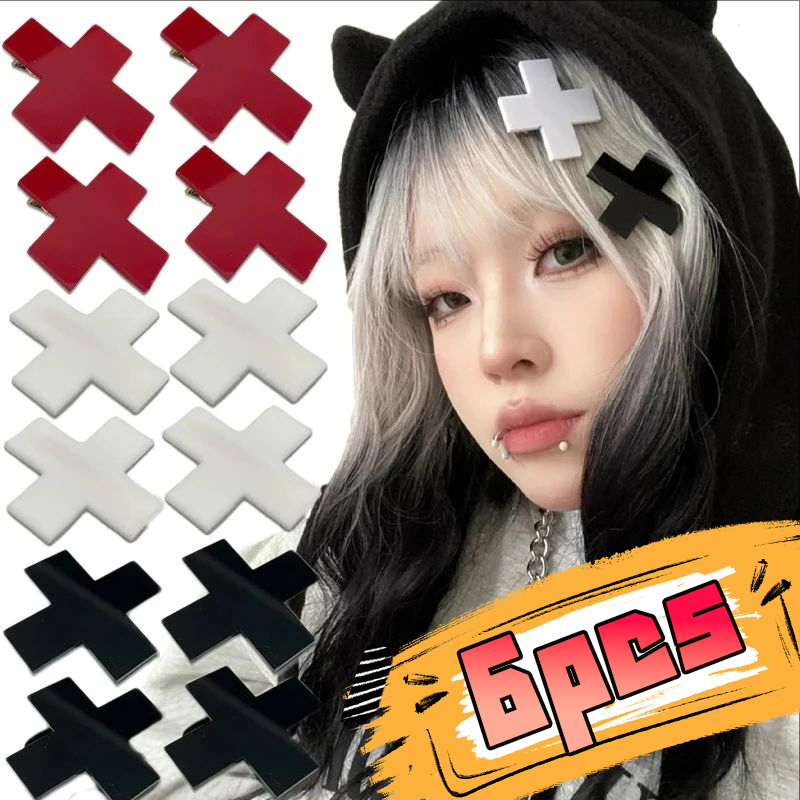 Embroidery Gothic - กิ๊บติดผมอะคริลิคแบบกอธิคสำหรับสาวสุดแซ่บ กิ๊บติดผมแฟชั่นสำหรับงานปาร์ตี้ ของขวัญ Y2K เครื่องประดับผมผู้หญิง กิ๊บหนีบผม