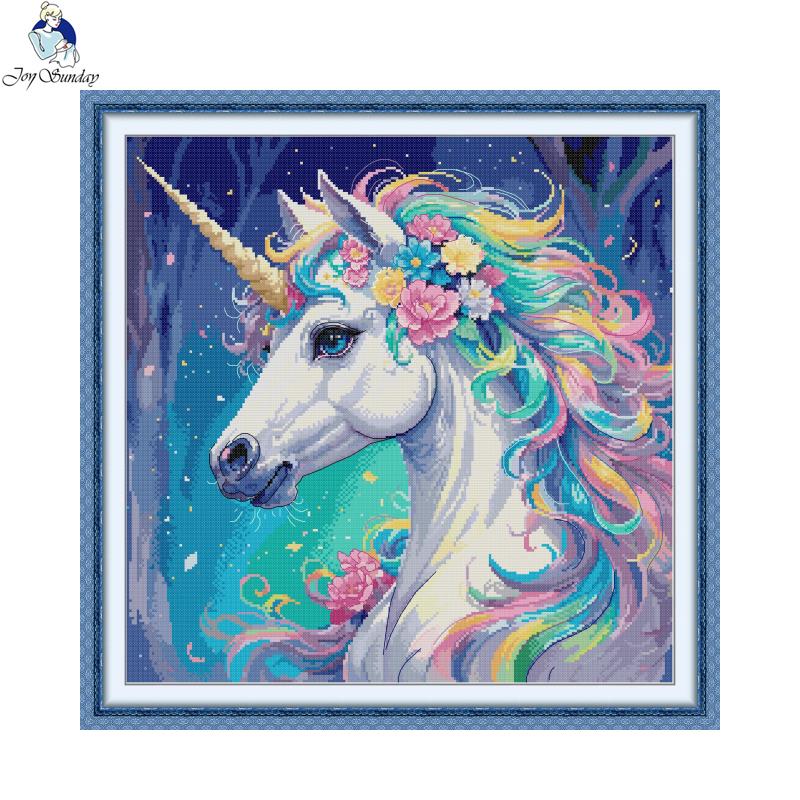 Embroidery X Pattern - Joy Sunday สัตว์รูปแบบชุดปักครอสติส Aida 11CT 14CT