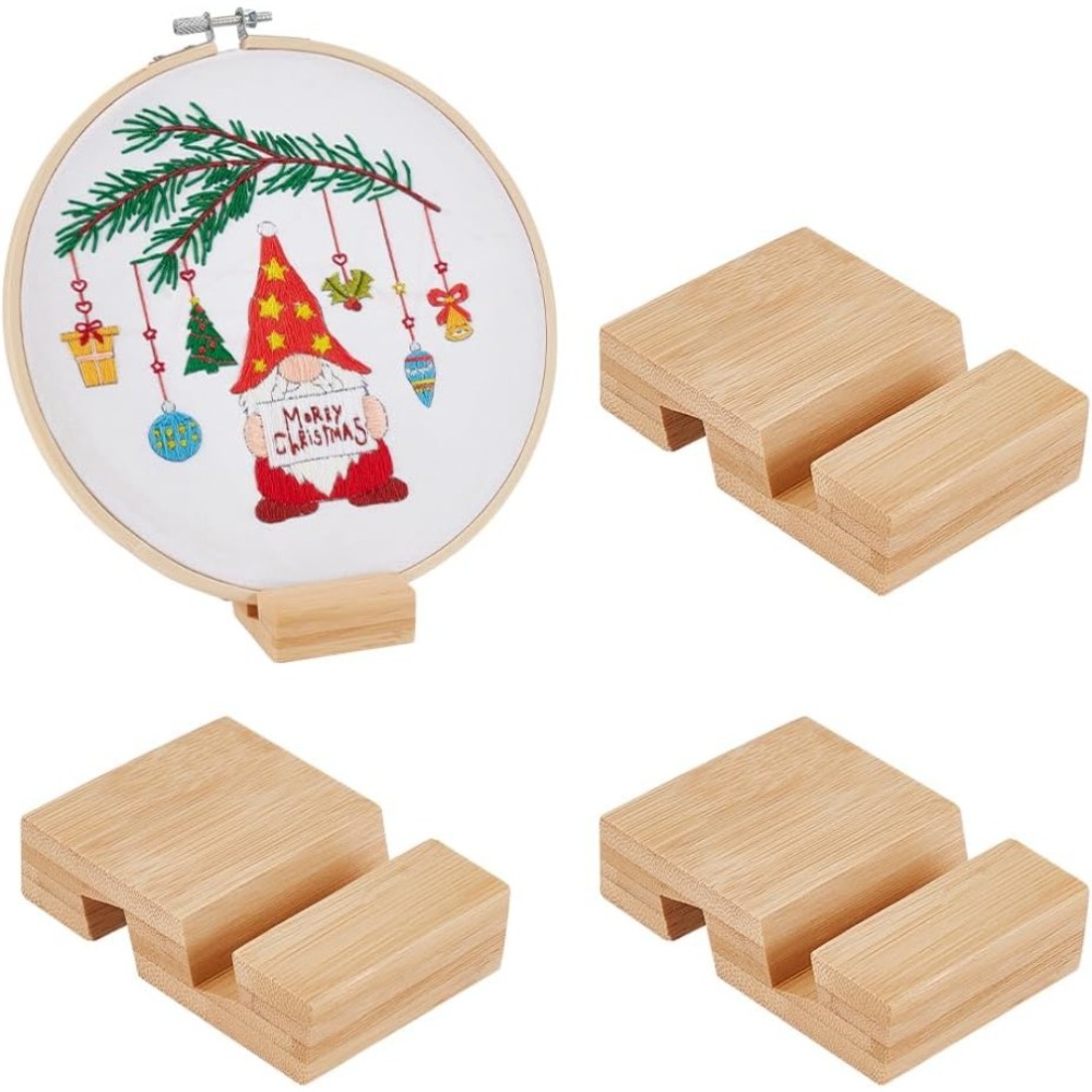 Embroidery Hoop Stand - 4 ชิ้นเย็บปักถักร้อย Hoop ฐานไม้ปัก Hoop ฐาน