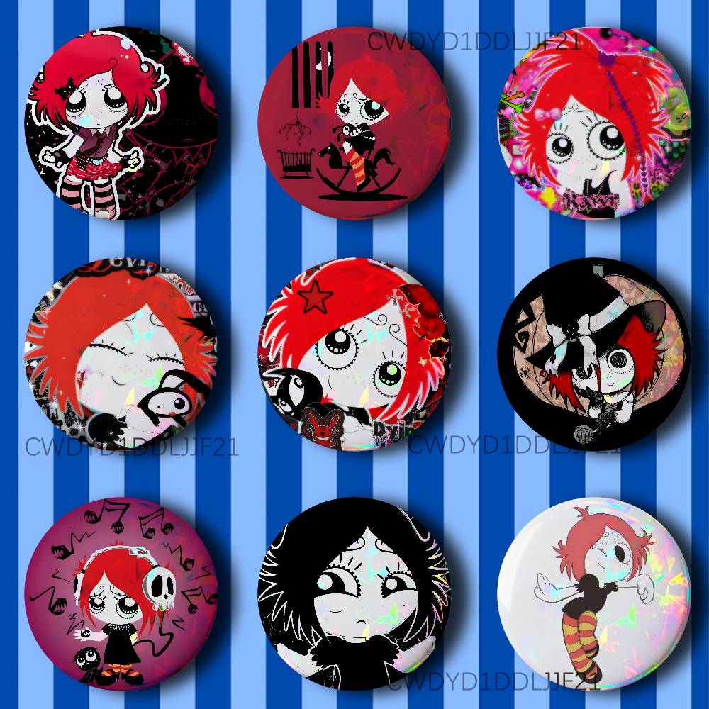 Embroidery Gothic - เข็มกลัดรูปตราสัญลักษณ์ R-Ruby Gloom สไตล์โกธิค สำหรับติดเสื้อผ้า กระเป๋าเป้