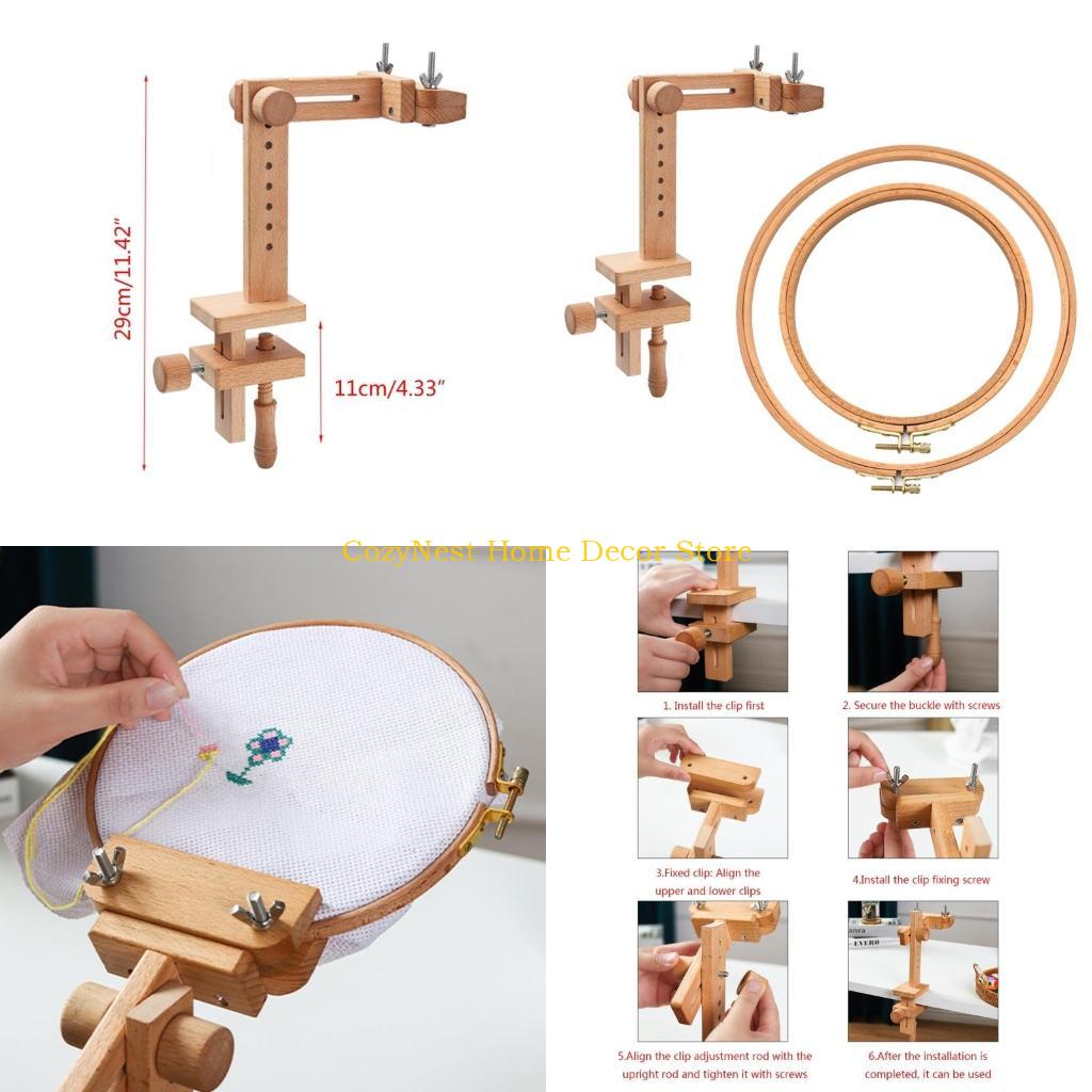 Embroidery Hoop Stand - ขาตั้งปักแบบปรับได้ 92MF ขาตั้งห่วงปักแบบหมุนได้ ขาตั้งเย็บแบบหมุนได้ ที่วางห่วงปักแบบแฮนด์ฟรี
