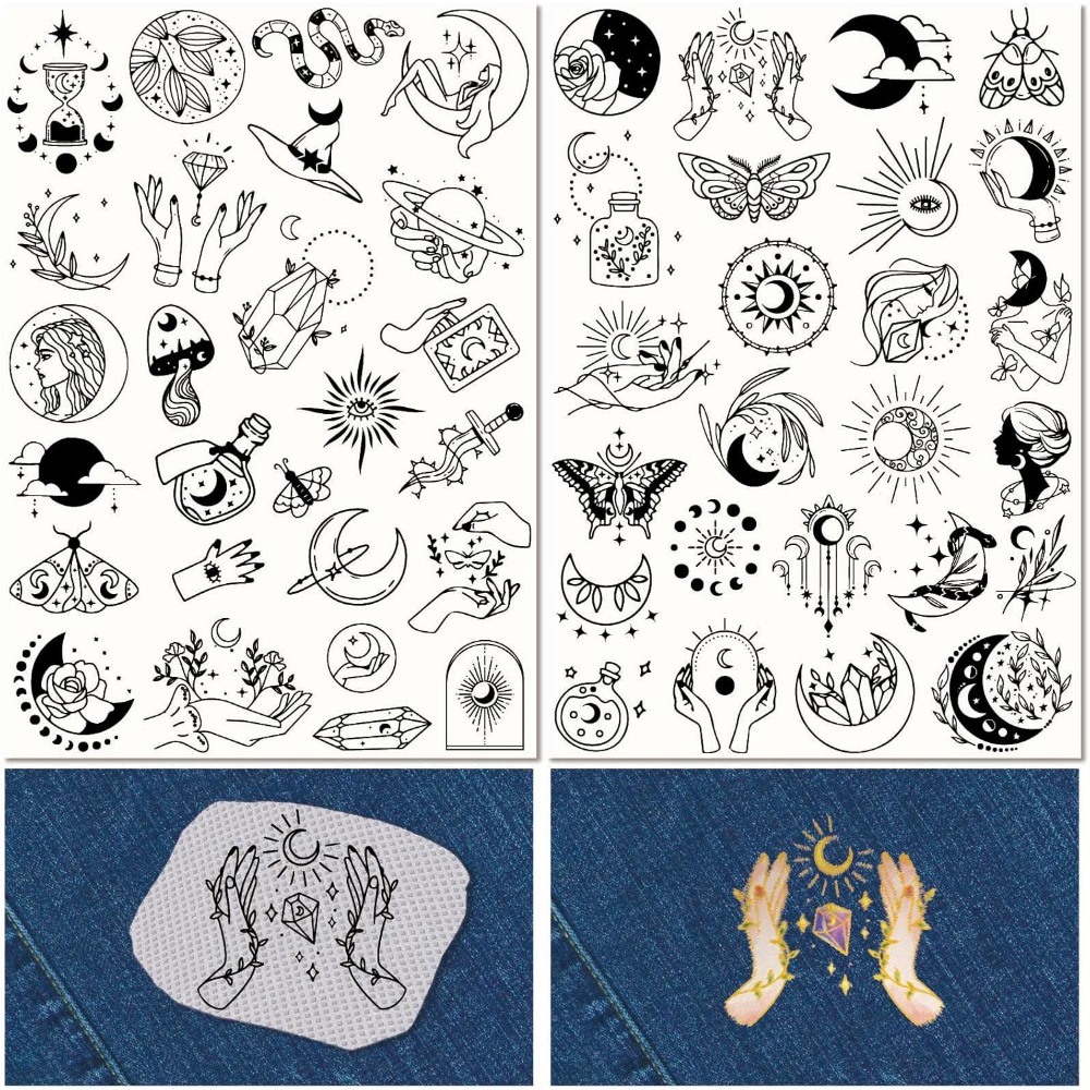 Embroidery Yarns - 51 ชิ้น Boho Moon Sun น้ําเย็บปักถักร้อย