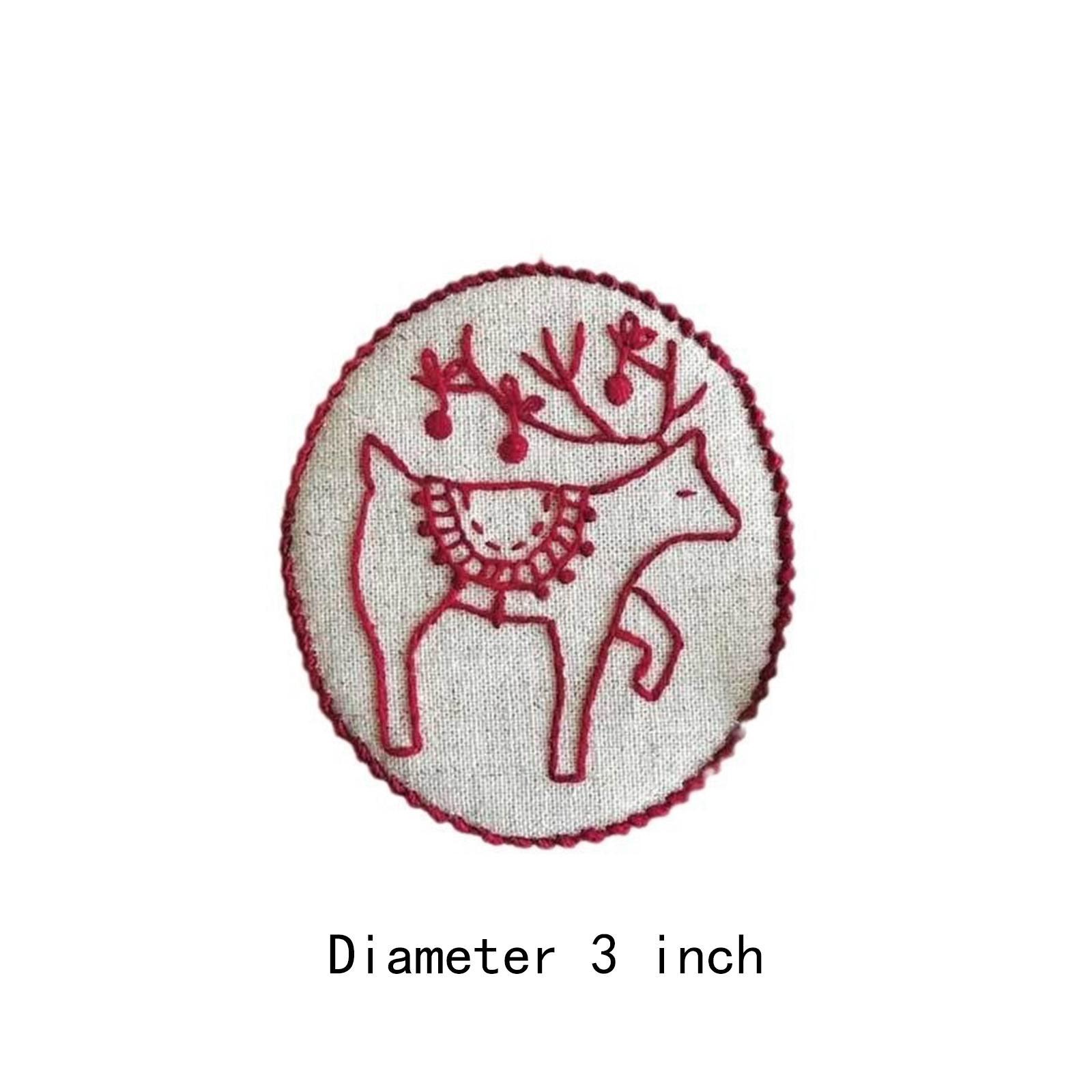 Embroidery Xmas Ornaments - ชุดอุปกรณ์ปักมือสำหรับตกแต่งคริสต์มาส ของตกแต่งคริสต์มาสแบบแขวน