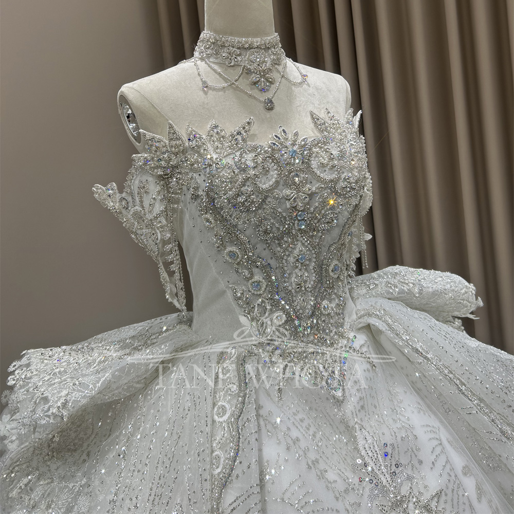 Robes De Mariée Sur Mesure Swe - Embroidery Organza บทวิจารณ์และราคา
