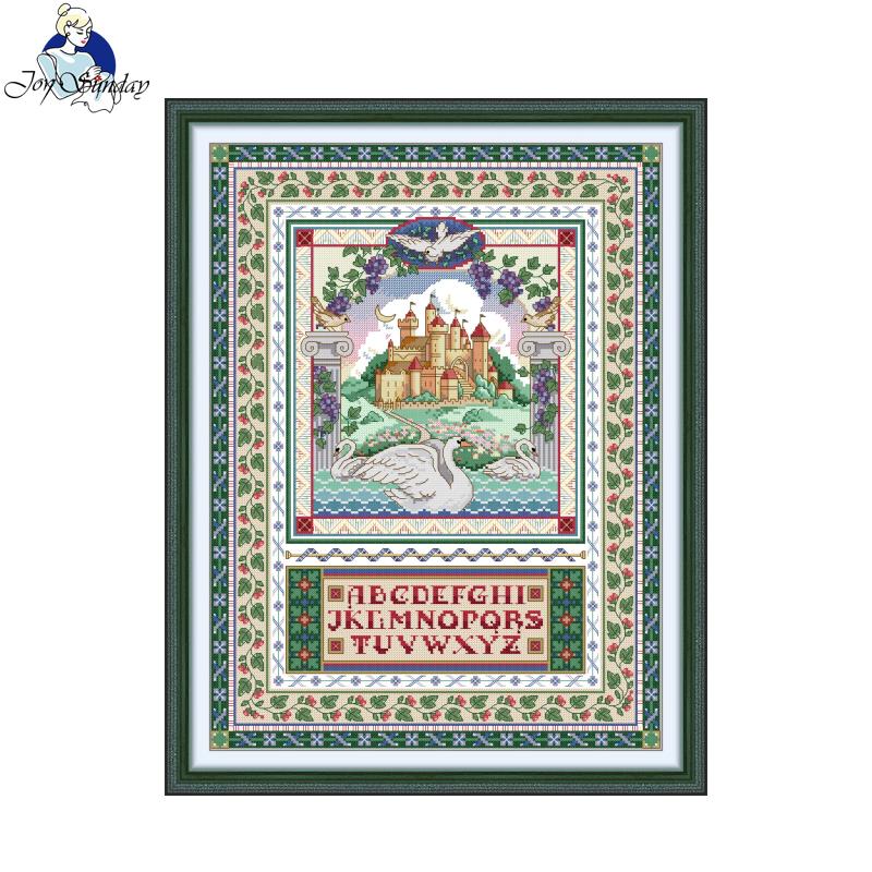 ชุดงานปักครอสติชลายปราสาทหงส์พ - Embroidery X Pattern บทวิจารณ์และราคา