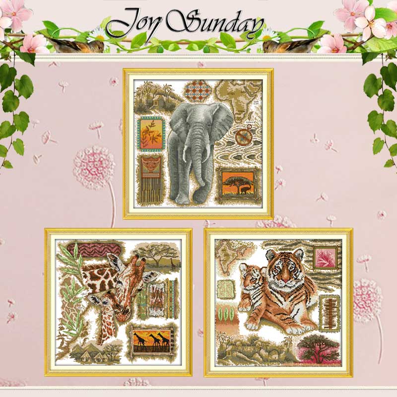 สัตว์แอฟริกันปักครอสติส 11 14C - Embroidery X Stitch บทวิจารณ์และราคา