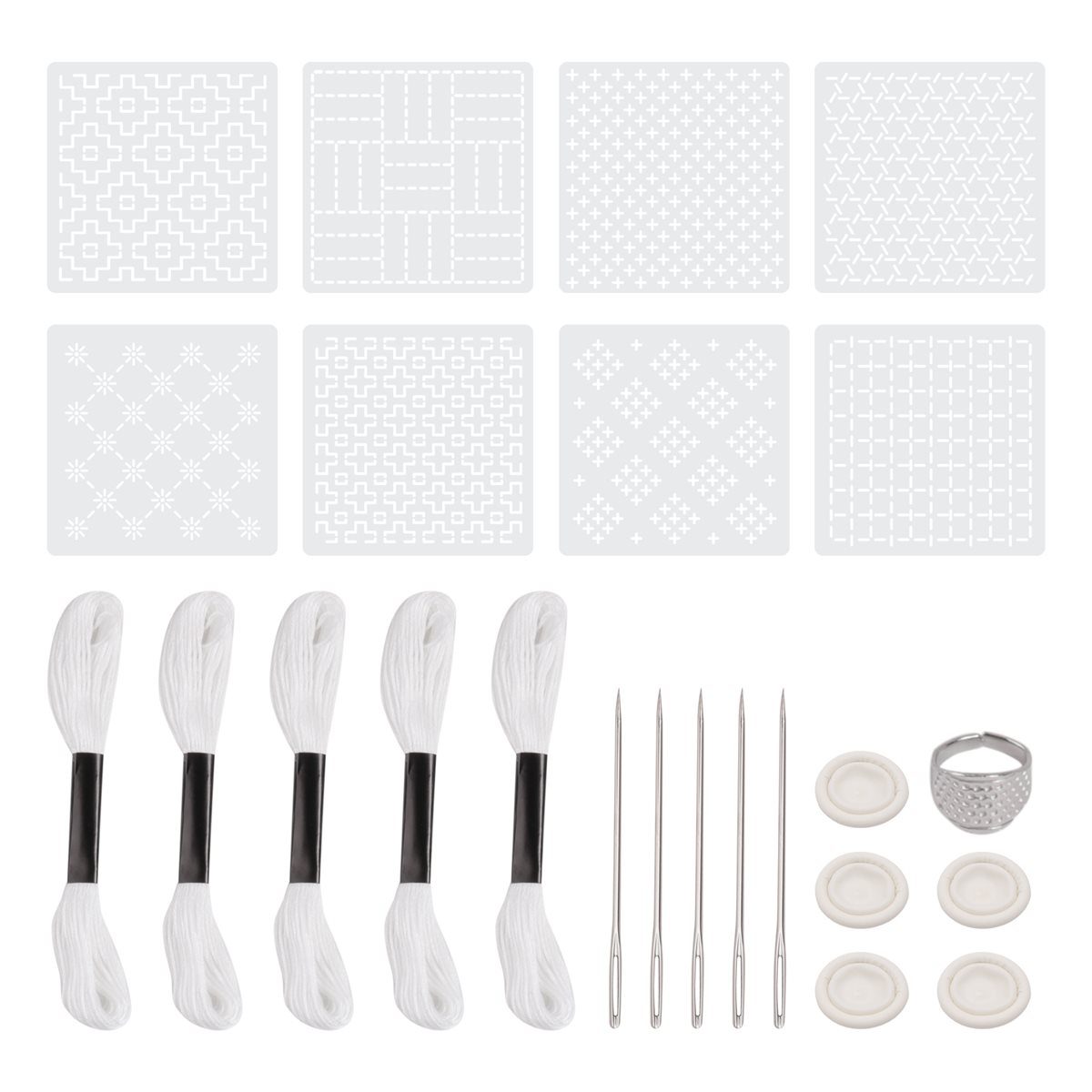 ชุดลายฉลุพลาสติก 24 ชิ้น ขนาด  - Embroidery X Pattern บทวิจารณ์และราคา