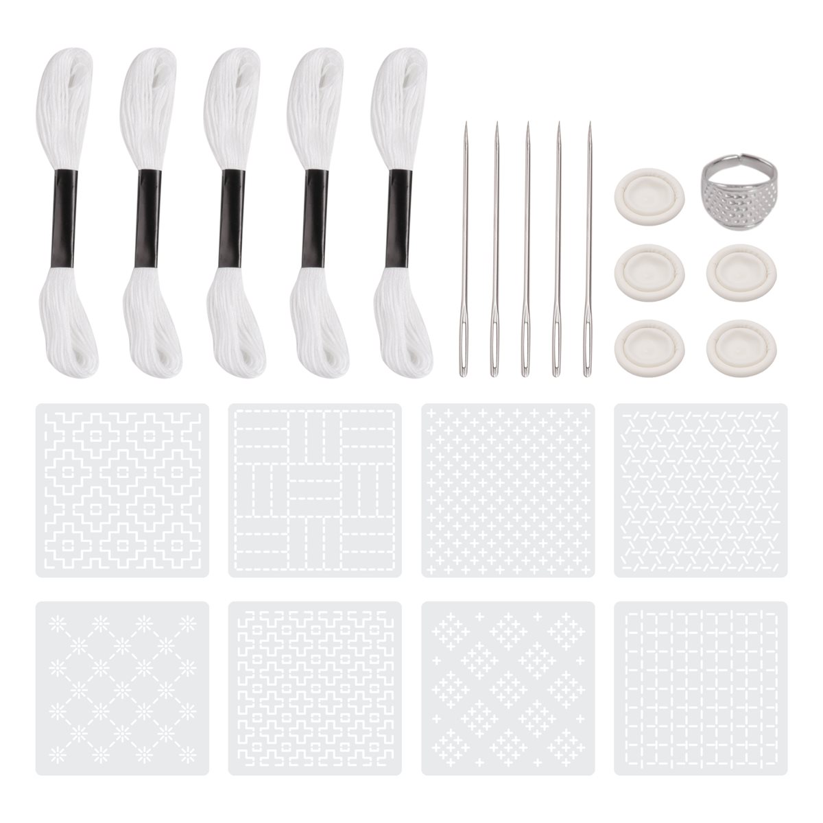 ชุดลายฉลุพลาสติก 24 ชิ้น ขนาด  - Embroidery X Pattern บทวิจารณ์และราคา