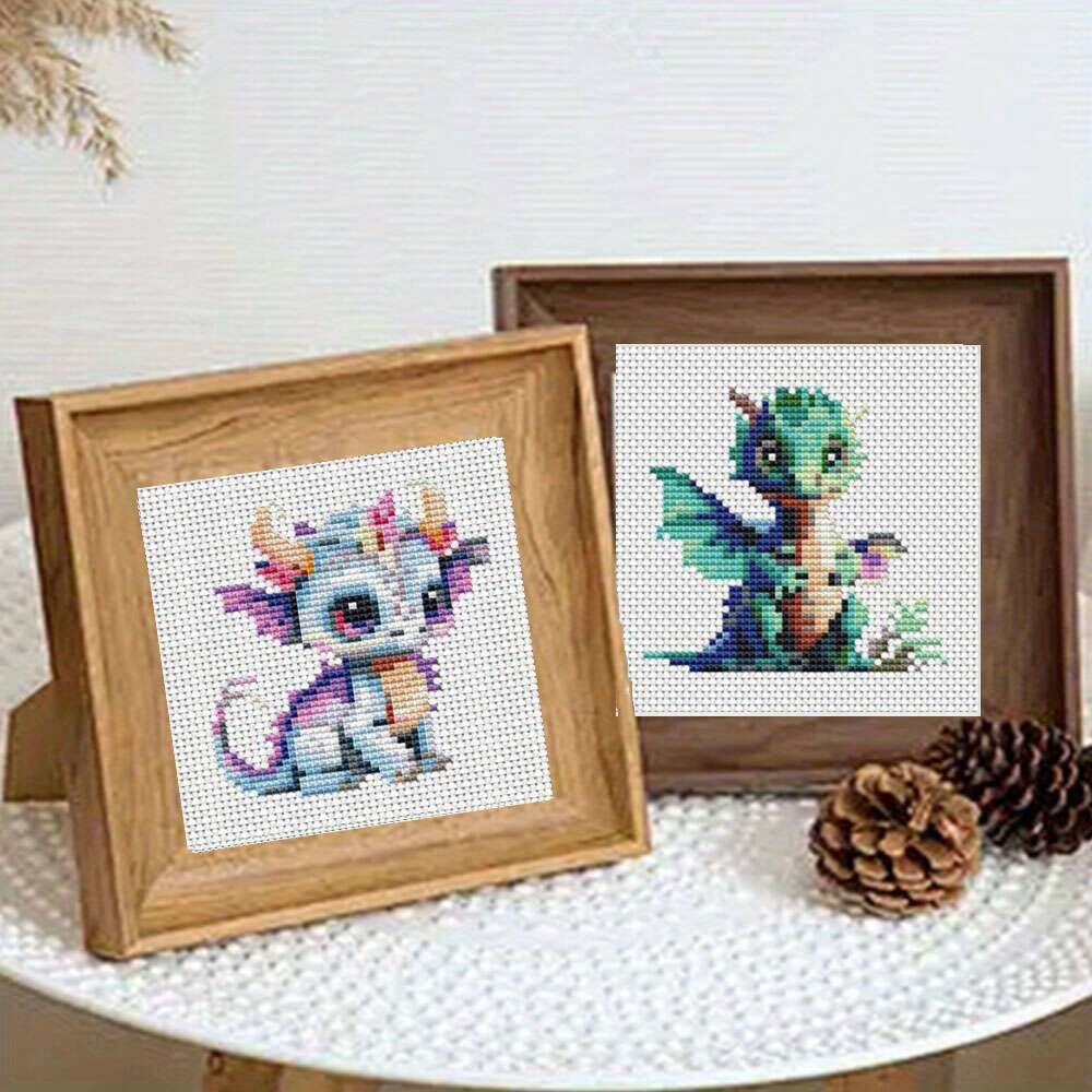 ชุดปักครอสติชลายมังกร 12 ชิ้น  - Embroidery X Stitch บทวิจารณ์และราคา