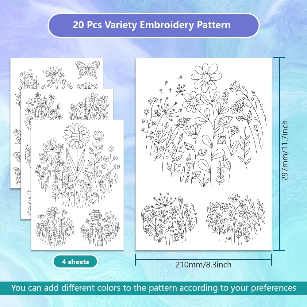 กระดาษกันน้ำสำหรับงานปักลายดอก - Embroidery Web บทวิจารณ์และราคา