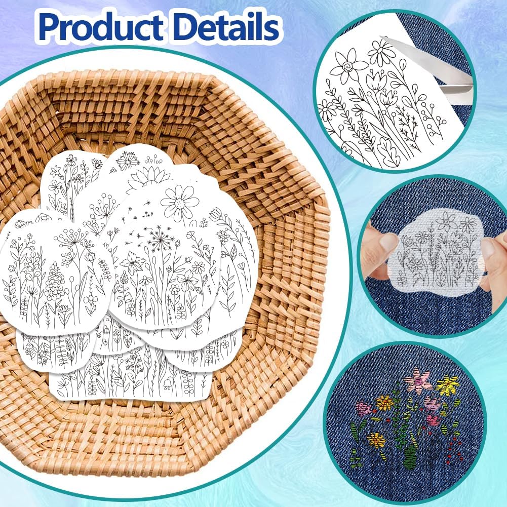 กระดาษกันน้ำสำหรับงานปักลายดอก - Embroidery Web บทวิจารณ์และราคา