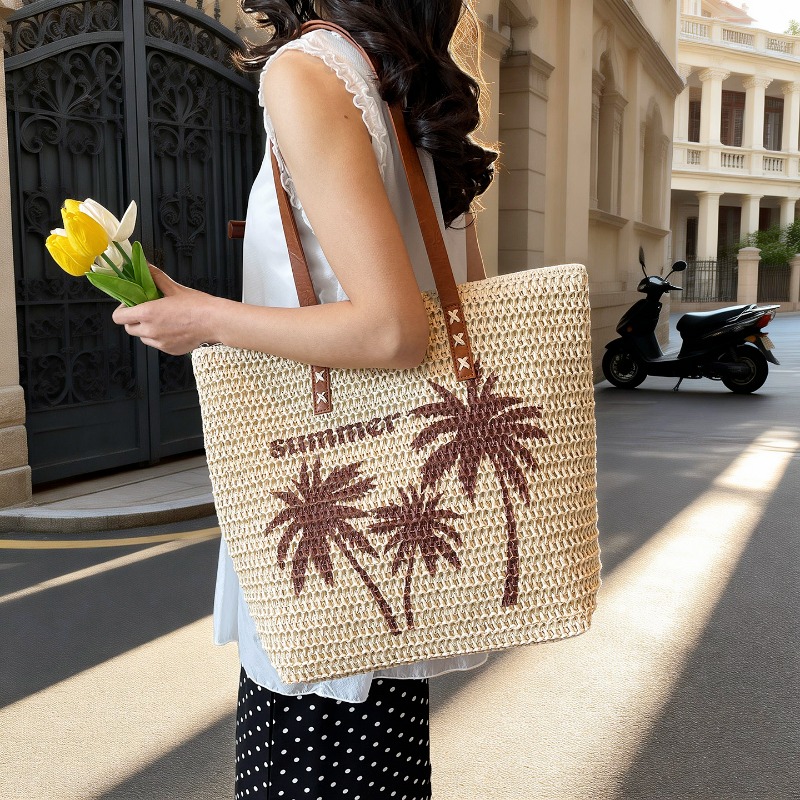 กระเป๋าสานลายปักต้นมะพร้าวสไตล - Embroidery Bali บทวิจารณ์และราคา