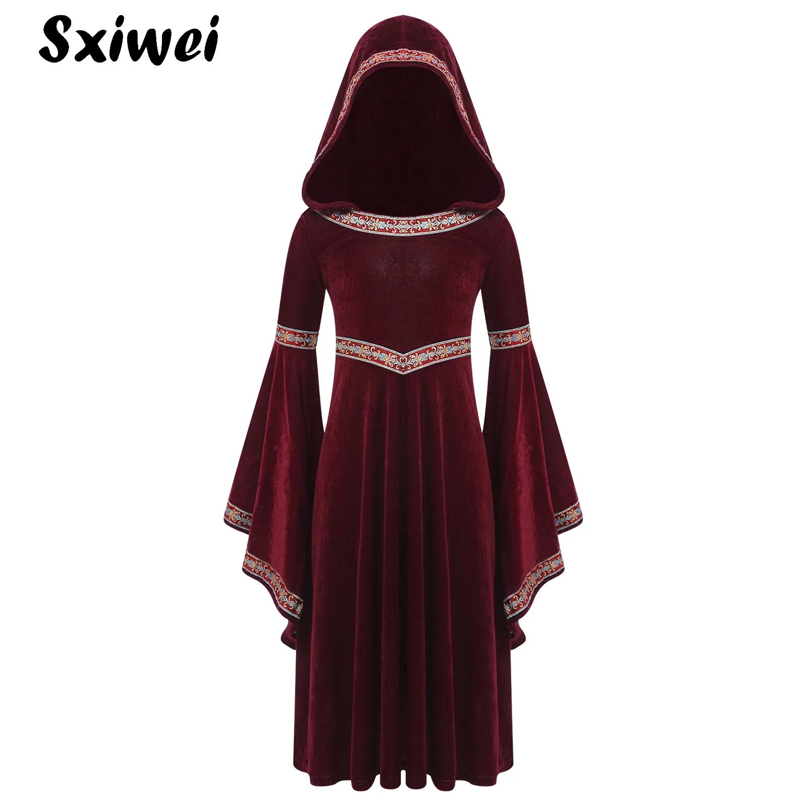 ชุดเจ้าหญิงยุคกลางแบบมีฮู้ดสำห - Embroidery Gothic บทวิจารณ์และราคา