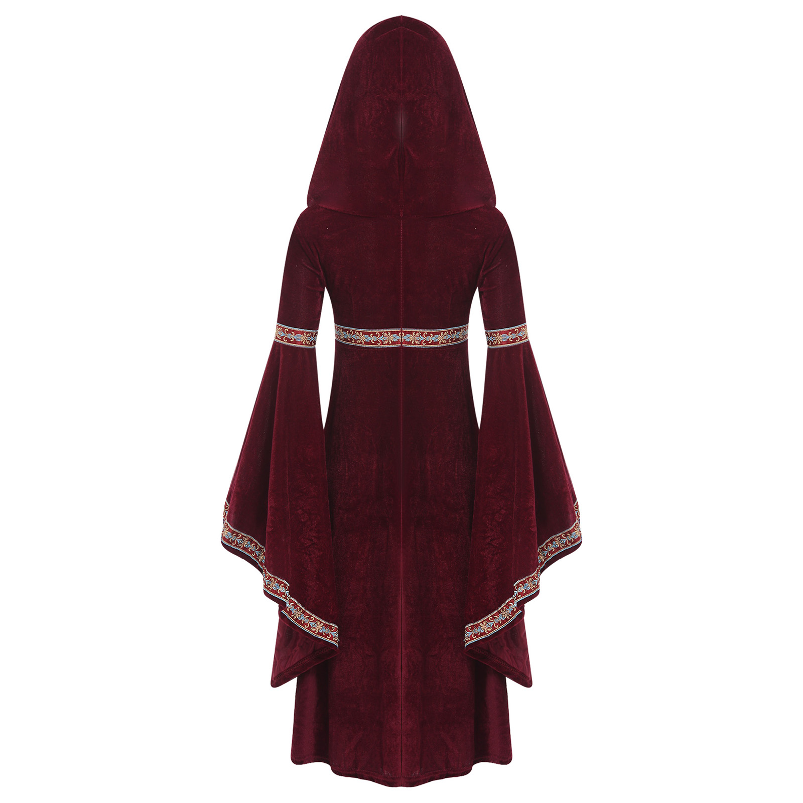 ชุดเจ้าหญิงยุคกลางแบบมีฮู้ดสำห - Embroidery Gothic บทวิจารณ์และราคา