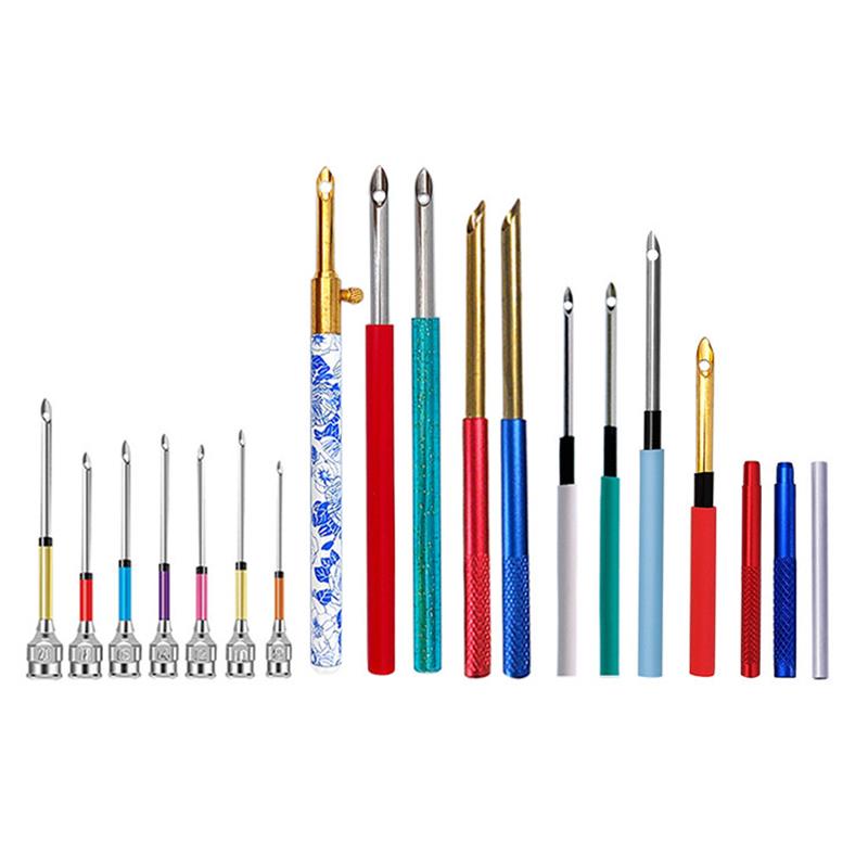 1-17Pcs Punch อุปกรณ์เข็มชุดเย - Punch Needle Handle บทวิจารณ์และราคา