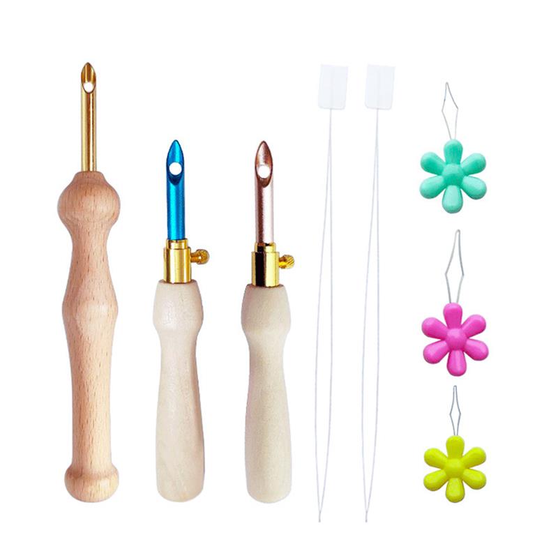 1-17Pcs Punch อุปกรณ์เข็มชุดเย - Punch Needle Handle บทวิจารณ์และราคา