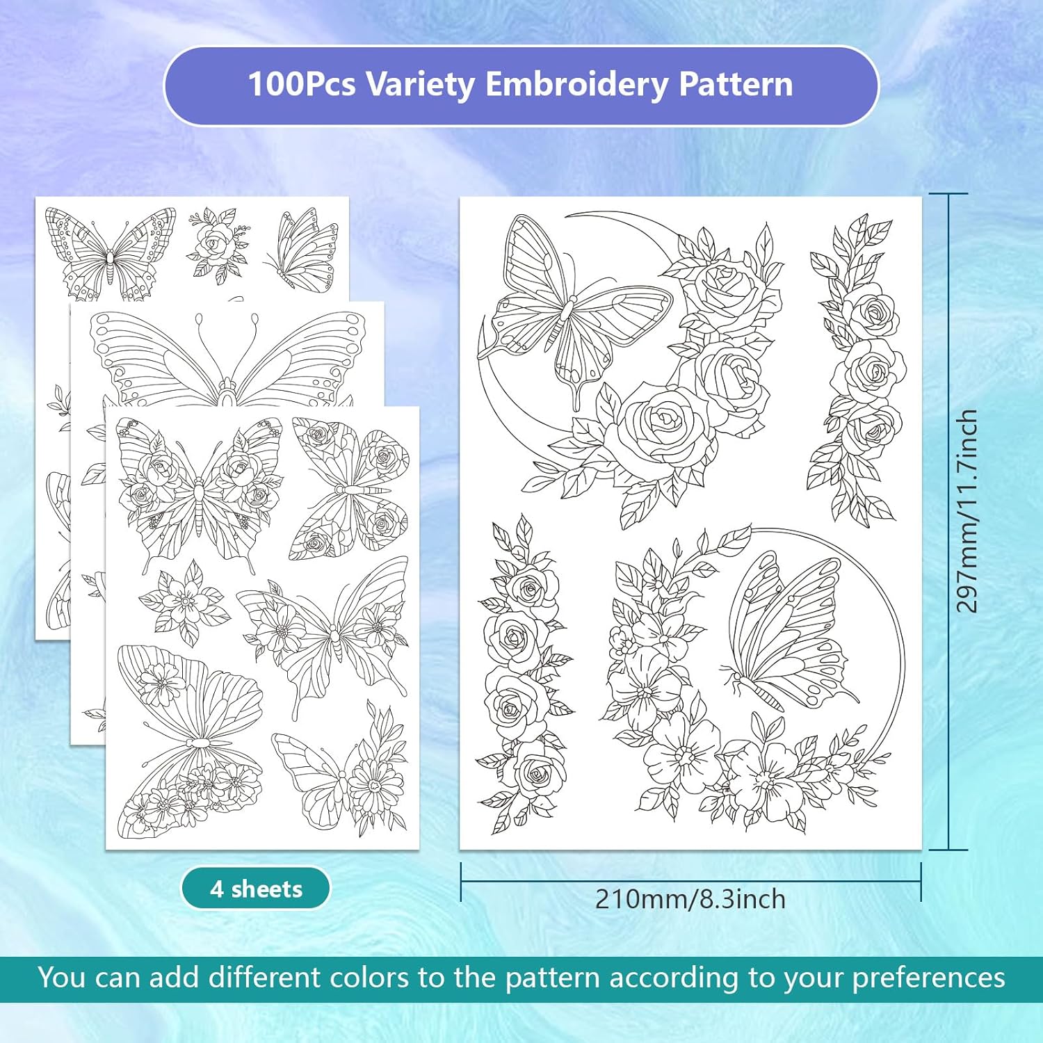 แผ่นรองปักผ้าละลายน้ำได้ 4 แผ่ - Embroidery Web บทวิจารณ์และราคา