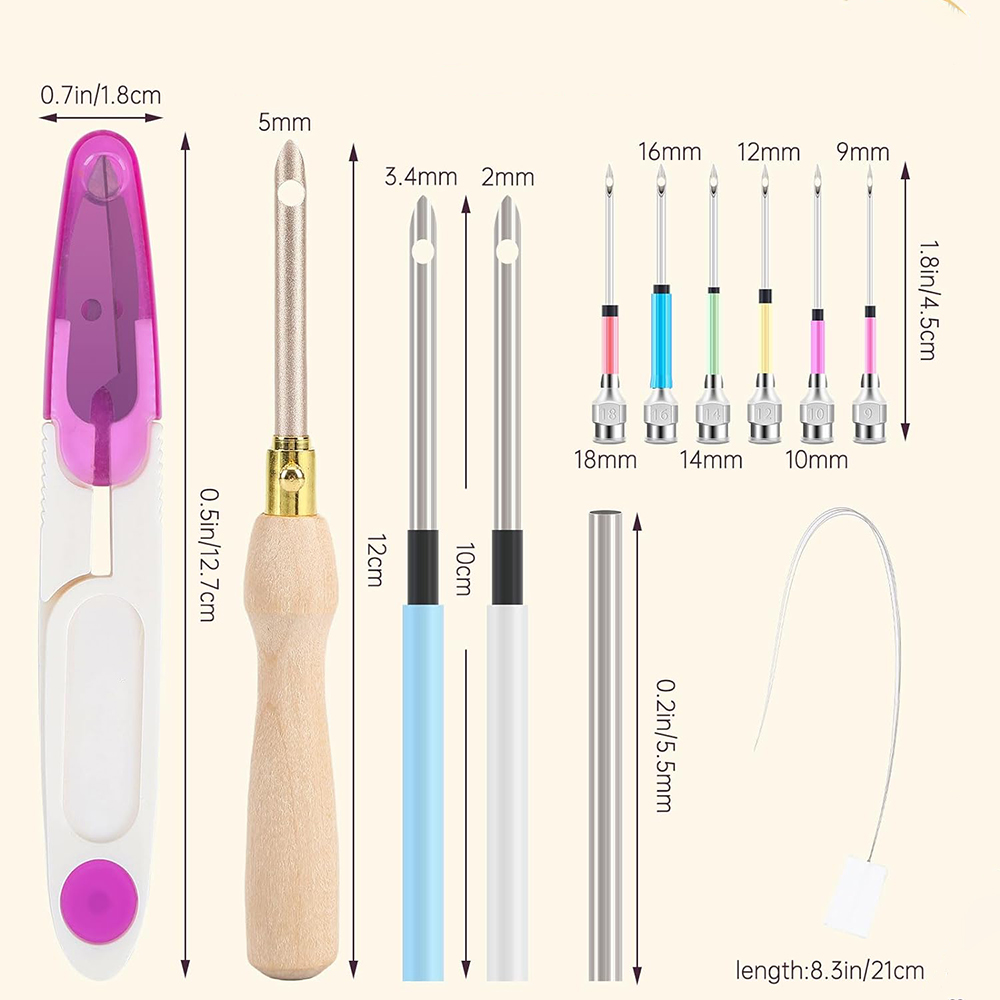 ชุดเข็มเจาะรู13ชิ้นชุดปักเข็มเ - Punch Needle Handle บทวิจารณ์และราคา