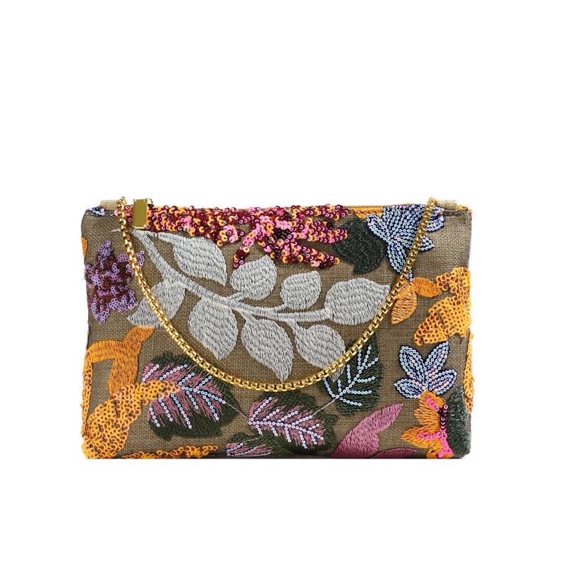 กระเป๋าคลัทช์ปักเลื่อมสำหรับผู - Embroidery Bali บทวิจารณ์และราคา