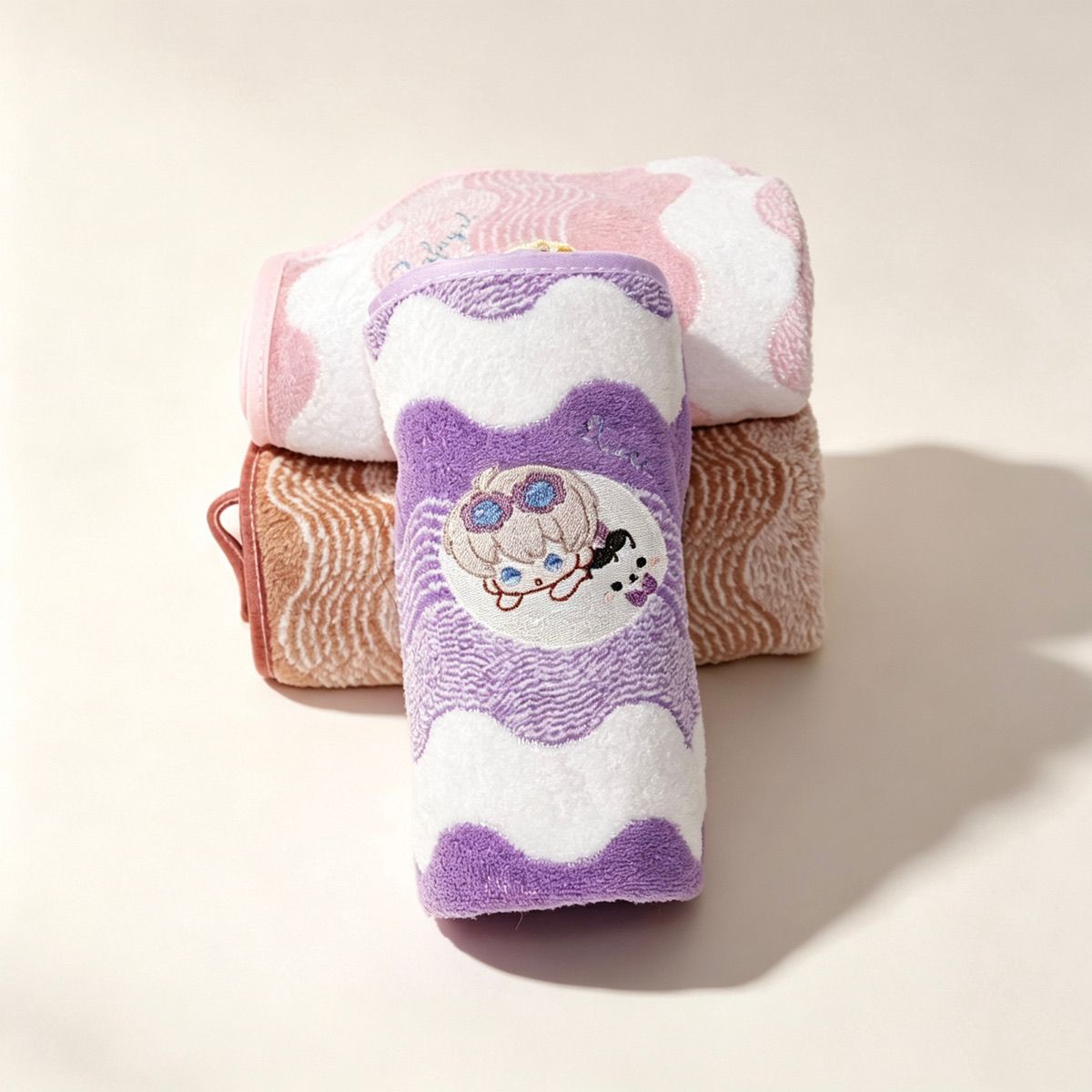 ผ้าเช็ดมือขนแกะลายการ์ตูน Anim - Embroidery Yarns บทวิจารณ์และราคา