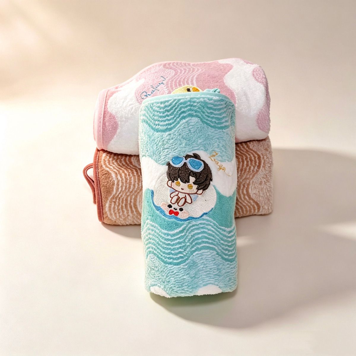 ผ้าเช็ดมือขนแกะลายการ์ตูน Anim - Embroidery Yarns บทวิจารณ์และราคา