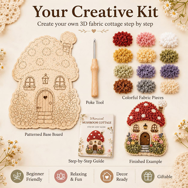 ชุดงานฝีมือ DIY บ้านเห็ด 3 มิต - Embroidery Needle บทวิจารณ์และราคา