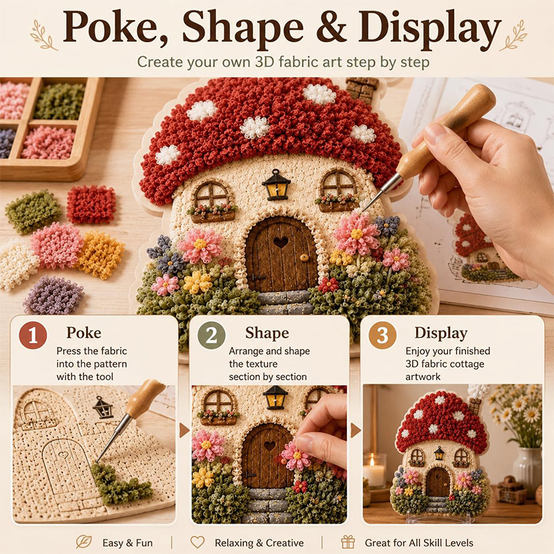ชุดงานฝีมือ DIY บ้านเห็ด 3 มิต - Embroidery Needle บทวิจารณ์และราคา