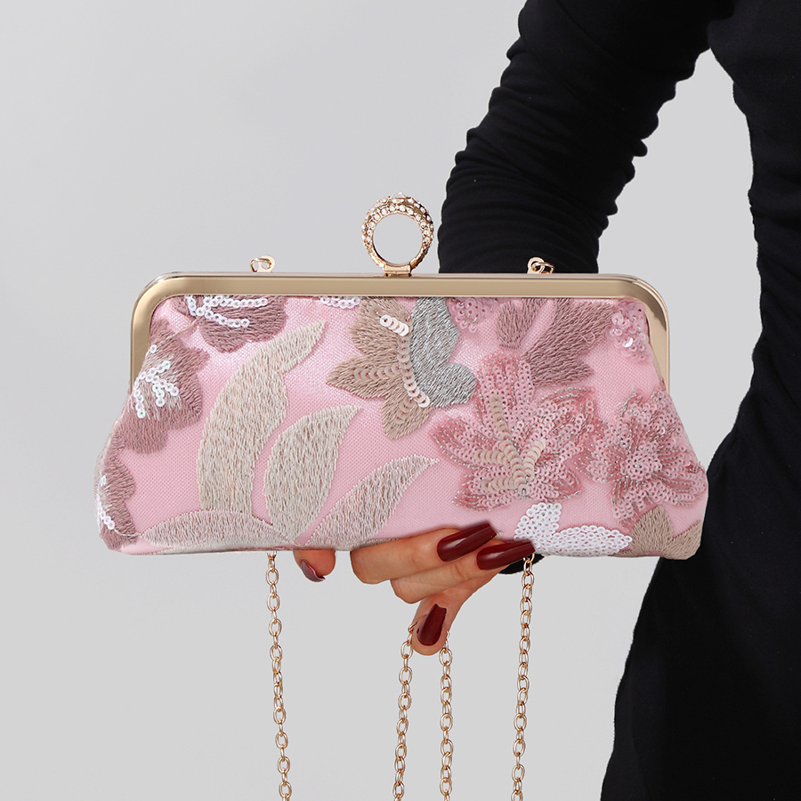 กระเป๋าคลัทช์ปักเลื่อมสำหรับผู - Embroidery Bali บทวิจารณ์และราคา