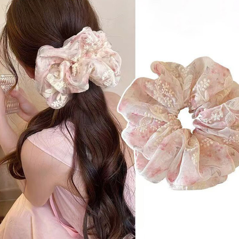 กิ๊บติดผมผ้าออร์แกนซ่าปักลายฤด - Embroidery Organza บทวิจารณ์และราคา