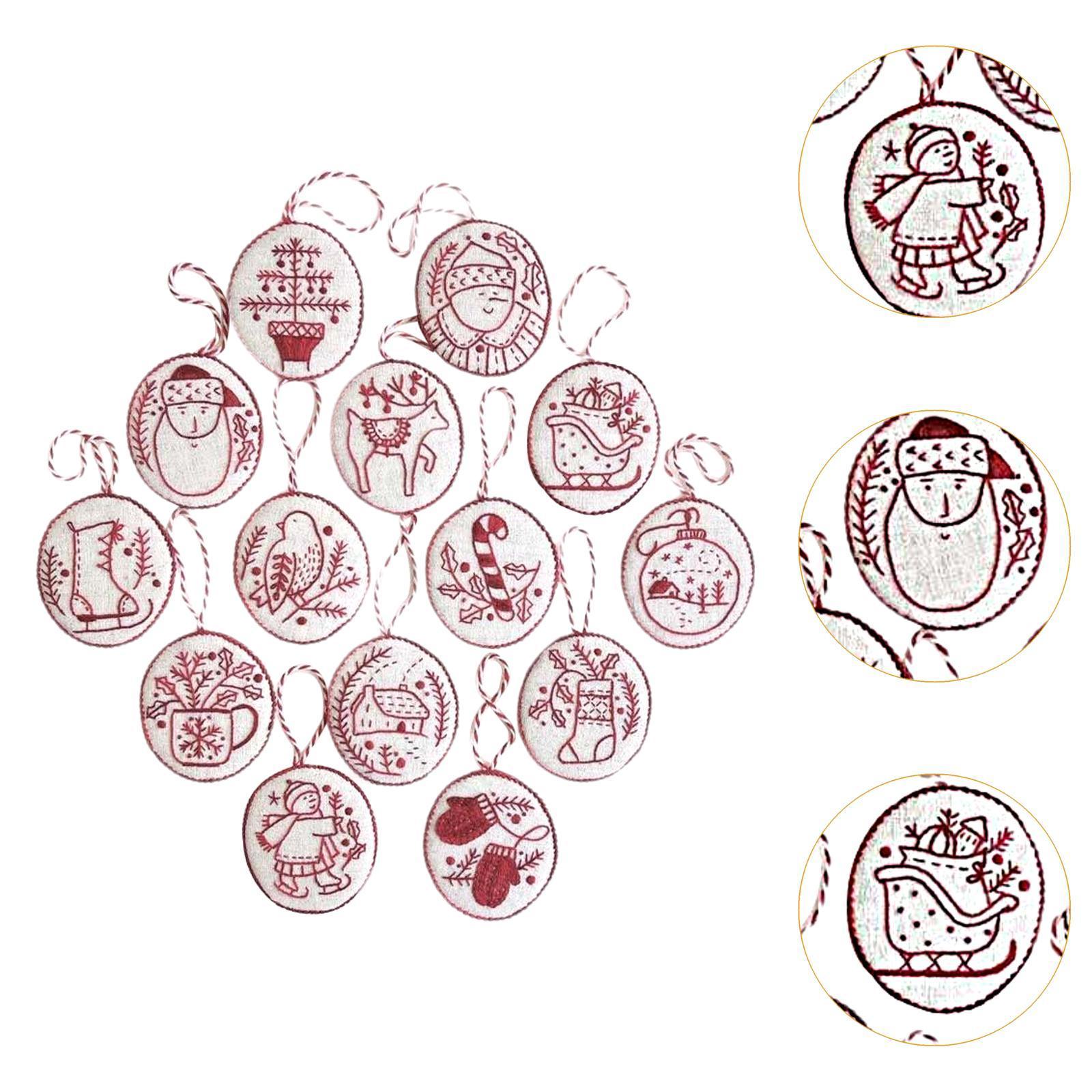ชุดอุปกรณ์ตกแต่งคริสต์มาสแบบปั - Embroidery Xmas Ornaments บทวิจารณ์และราคา