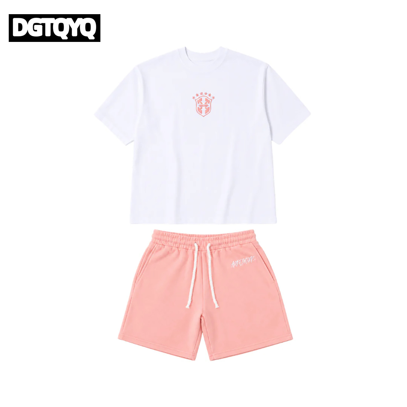 ชุดเซ็ตเสื้อยืดคอกลมพิมพ์ลายกั - Embroidery Shirt บทวิจารณ์และราคา