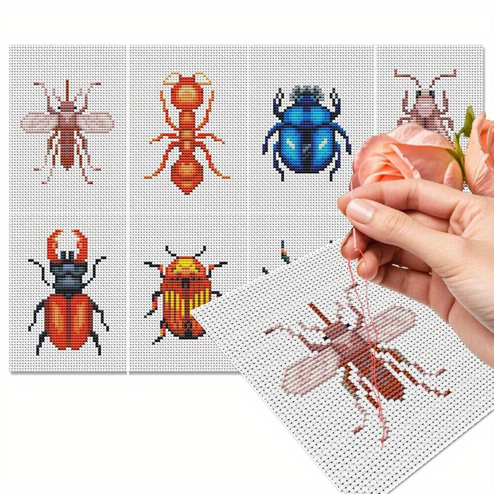 ชุดปักครอสติชลายแมลง 8 ชิ้น ลา - Embroidery X Pattern บทวิจารณ์และราคา