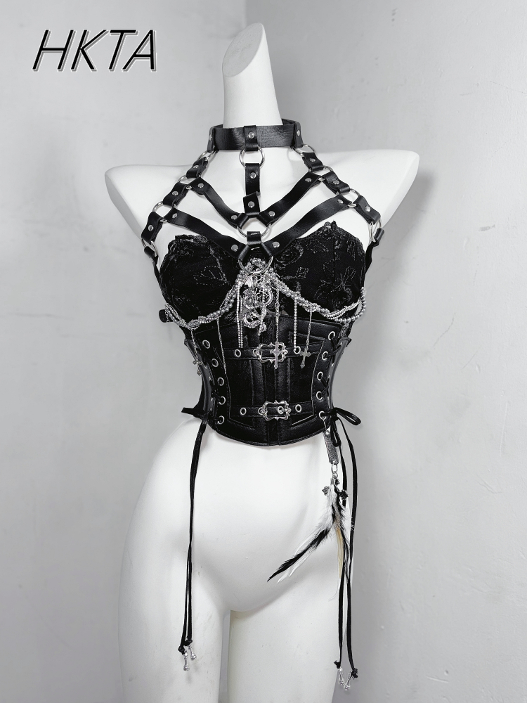 Dark สไตล์ Goth โซ่โลหะเอว Ros - Embroidery Gothic บทวิจารณ์และราคา