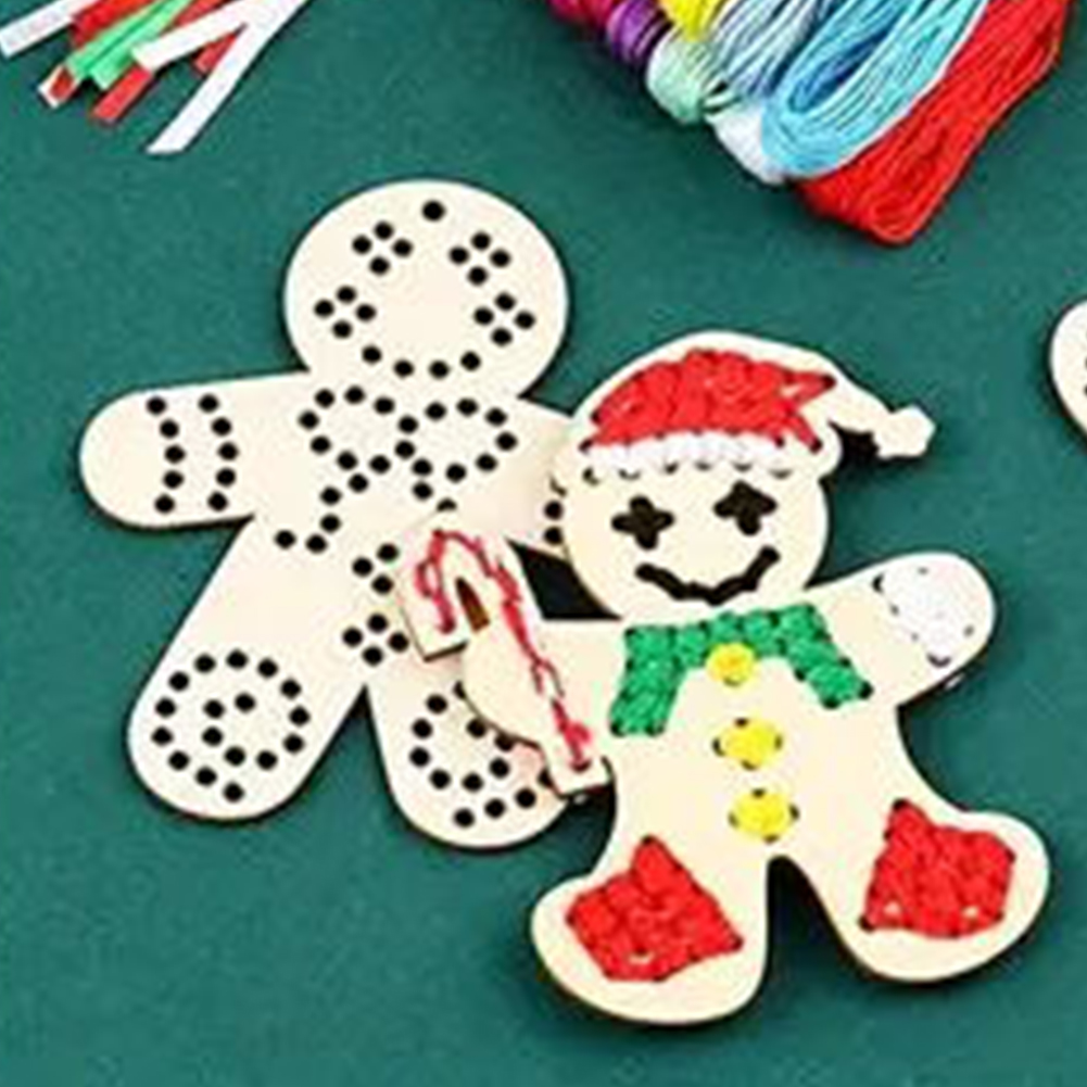 Cross Stitch แขวนจี้ Gingerbre - Embroidery Xmas Ornaments บทวิจารณ์และราคา