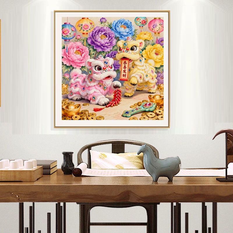 งานปักลายสิงโต 11CT 9CT, งานปั - Embroidery X Stitch บทวิจารณ์และราคา