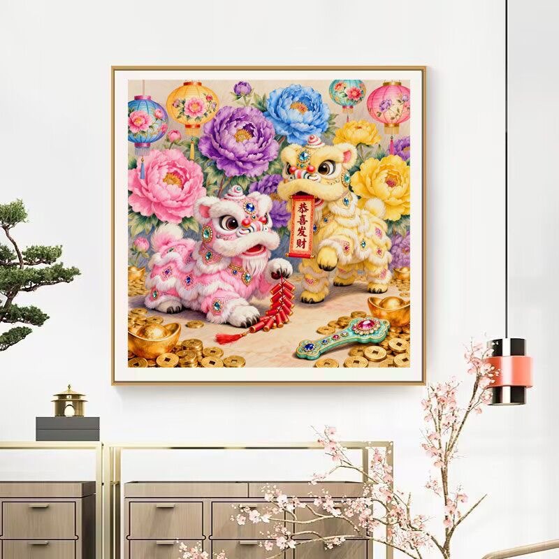 งานปักลายสิงโต 11CT 9CT, งานปั - Embroidery X Stitch บทวิจารณ์และราคา