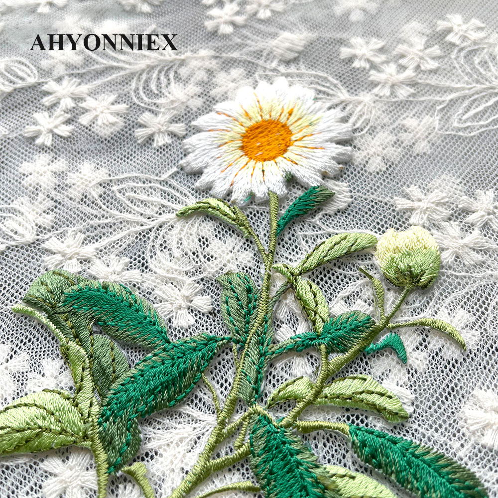 1 ชิ้นเหล็กบนแพทช์เย็บปักถักร้ - Embroidery Daisy บทวิจารณ์และราคา