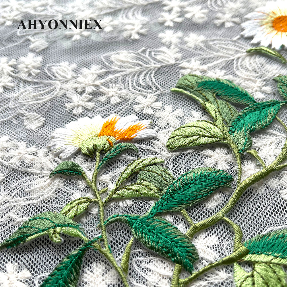 1 ชิ้นเหล็กบนแพทช์เย็บปักถักร้ - Embroidery Daisy บทวิจารณ์และราคา