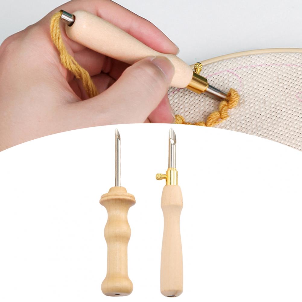 เย็บปักถักร้อยเข็มไม้ Handle เ - Punch Needle Handle บทวิจารณ์และราคา