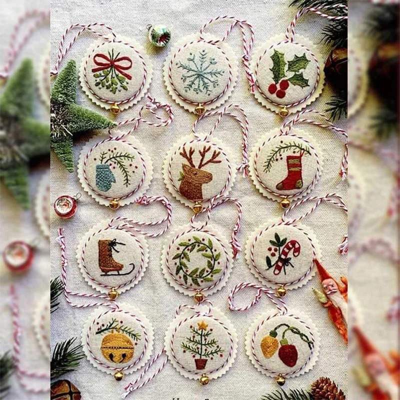 ชุดปักคริสต์มาส DIY สำหรับตกแต - Embroidery Xmas Ornaments บทวิจารณ์และราคา