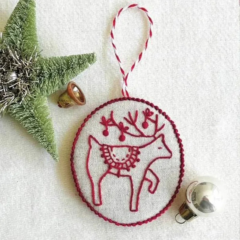 ชุดปักคริสต์มาส DIY สำหรับตกแต - Embroidery Xmas Ornaments บทวิจารณ์และราคา