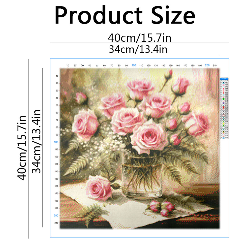 ชุดปักครอสติชลายดอกกุหลาบ HUAC - Embroidery X Stitch บทวิจารณ์และราคา