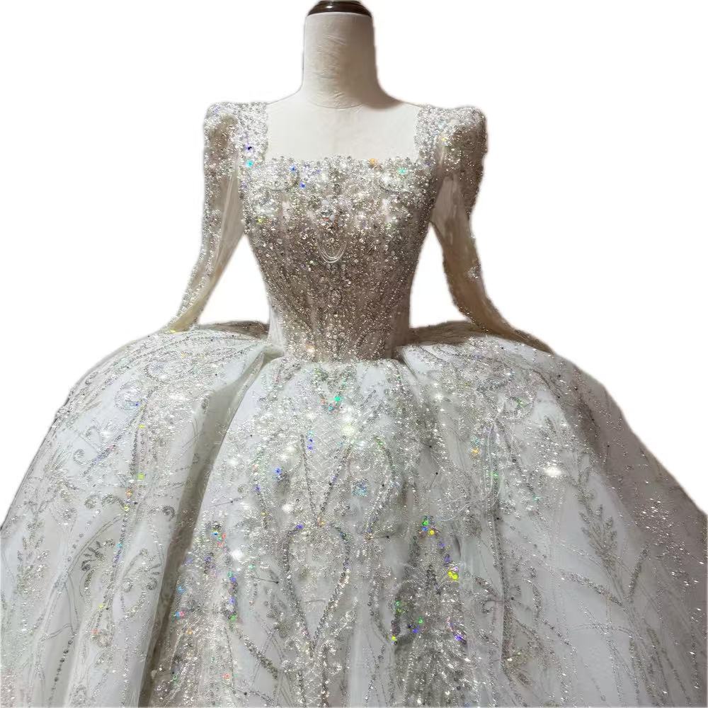Vestido Boda Civil Dress สแควร - Embroidery Organza บทวิจารณ์และราคา