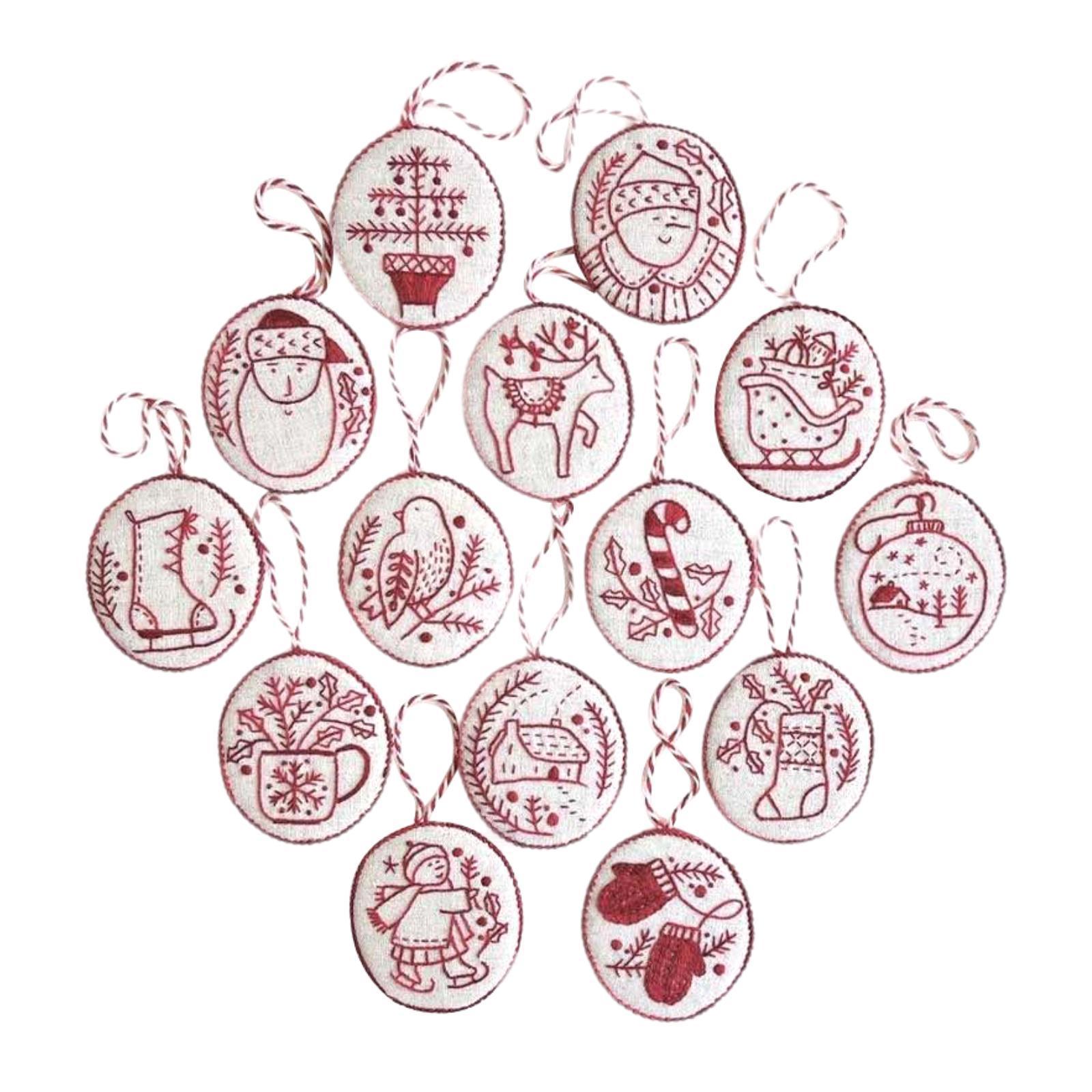 ชุดเครื่องประดับคริสต์มาสปักมื - Embroidery Xmas Ornaments บทวิจารณ์และราคา