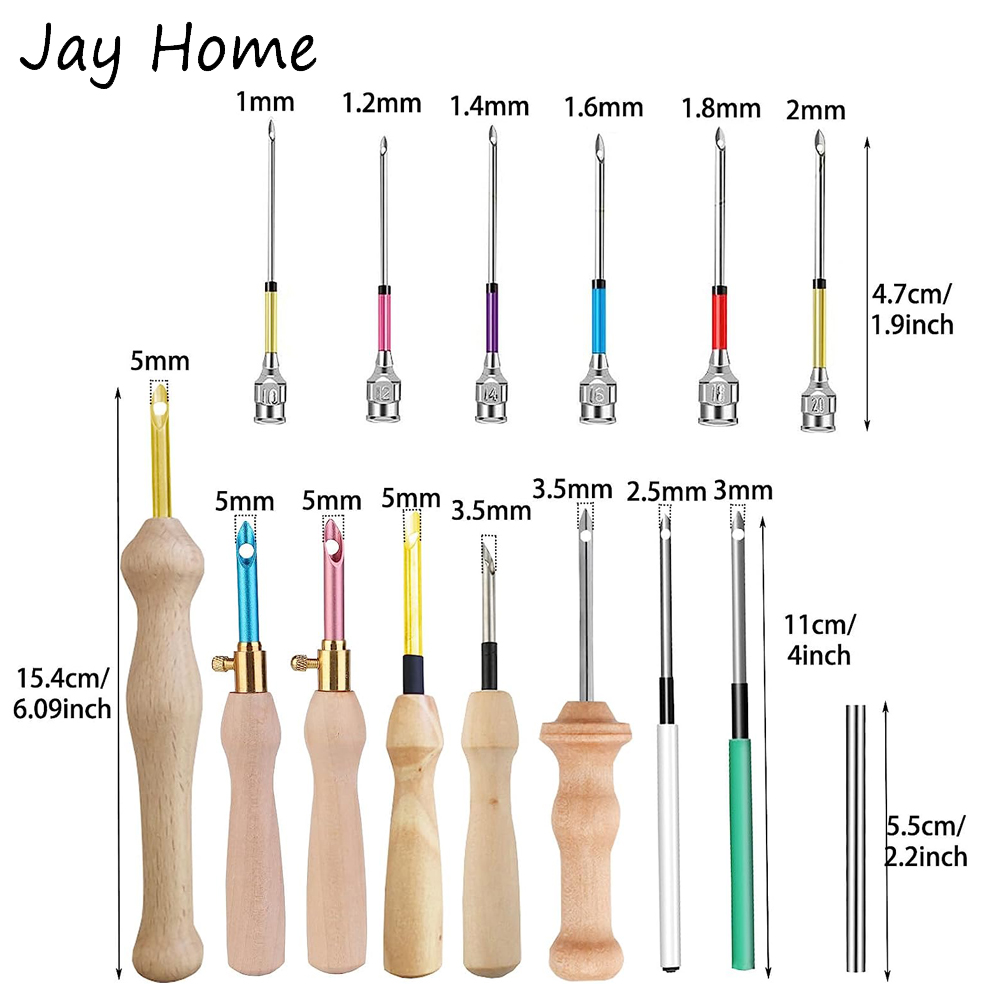 Punch เข็มชุดไม้เย็บปักถักร้อย - Punch Needle Handle บทวิจารณ์และราคา