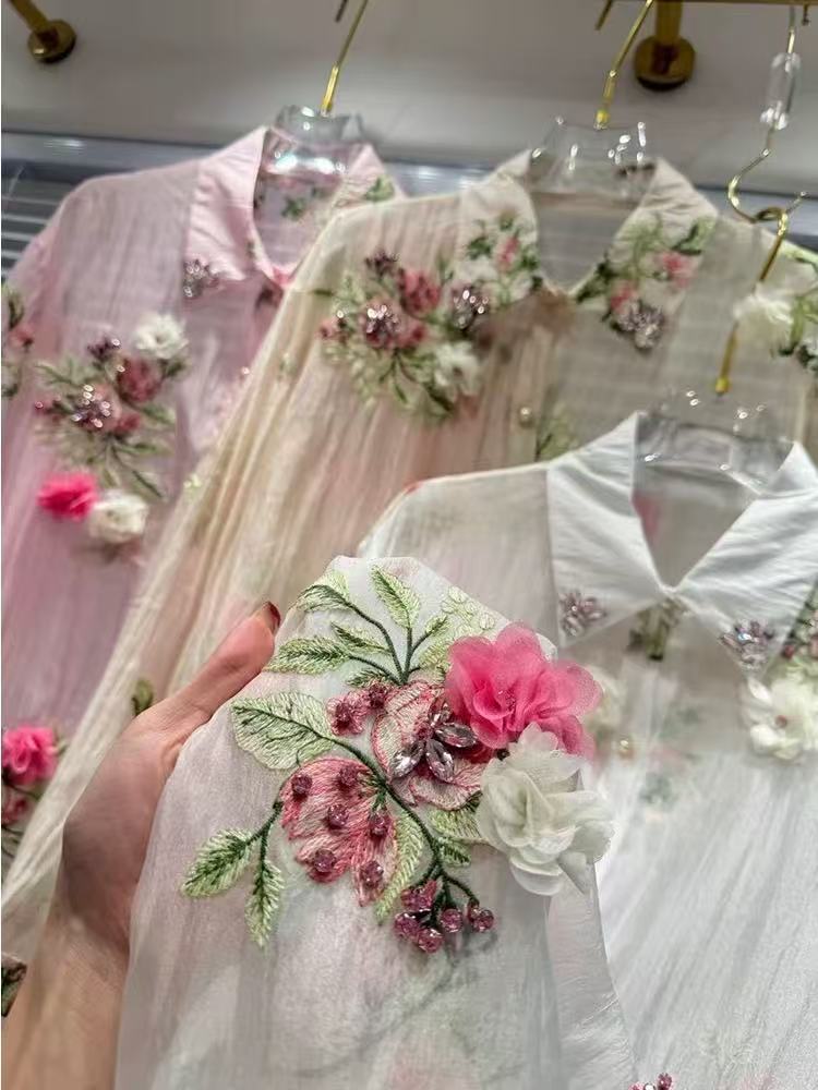 เสื้อปาร์ตี้ปักลายดอกไม้ประดับ - Embroidery Daisy บทวิจารณ์และราคา
