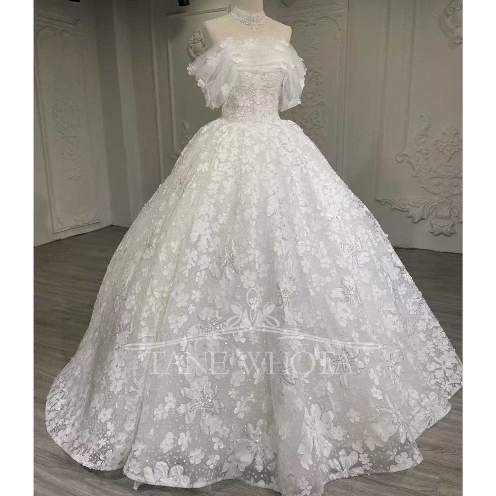 หรูหราSequinedชุดแต่งงาน2025 S - Embroidery Organza บทวิจารณ์และราคา