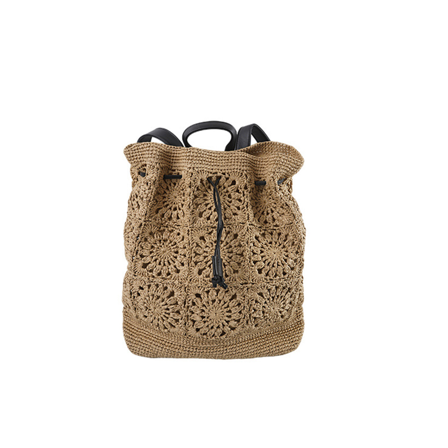 กระเป๋าเป้สะพายหลังแบบเชือกรูด - Embroidery Bali บทวิจารณ์และราคา