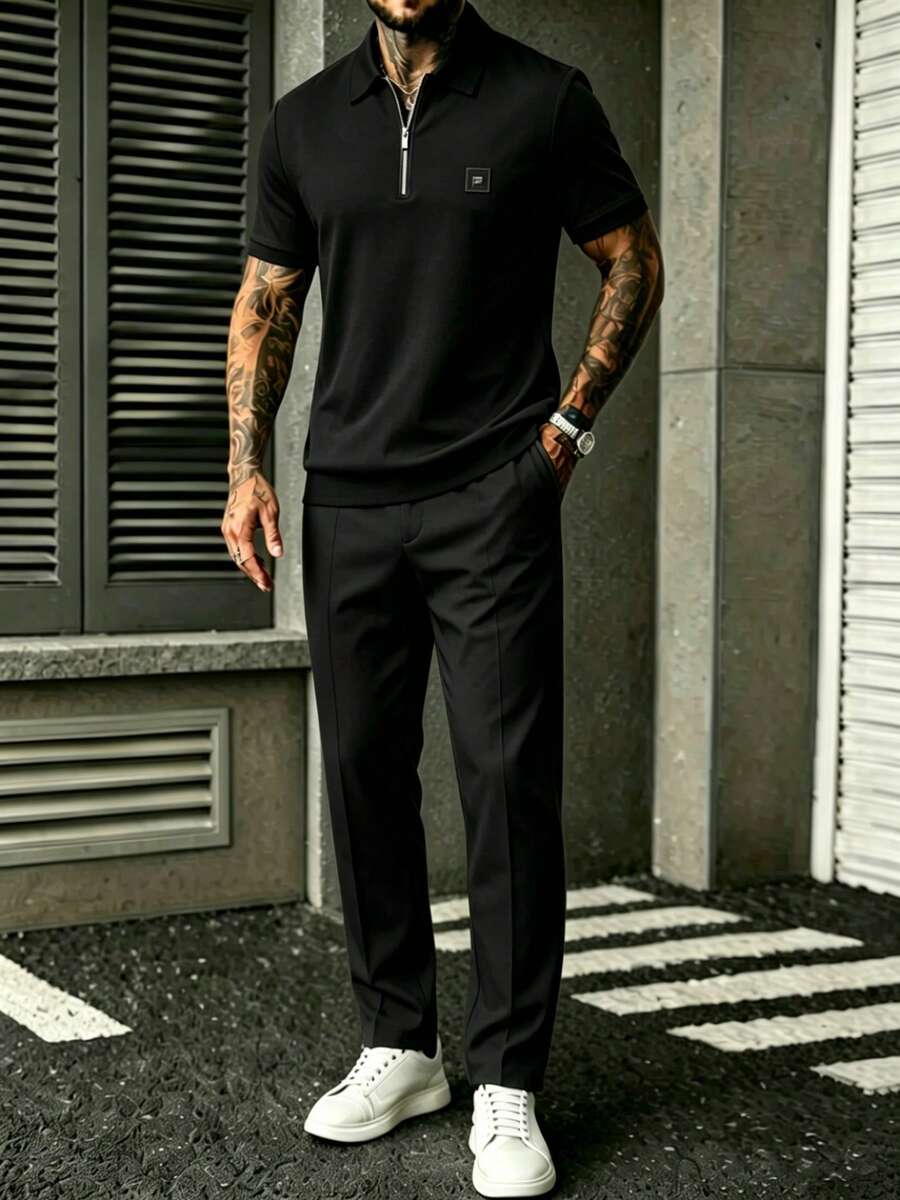 ชุดเสื้อเชิ้ตแขนสั้นสีดำพร้อมซ - Embroidery Shirt บทวิจารณ์และราคา