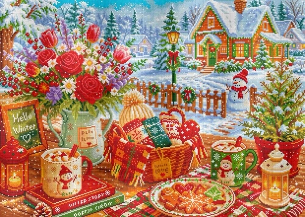 ชุดงานปักครอสสติชลายฤดูหนาว 9C - Embroidery X Stitch บทวิจารณ์และราคา